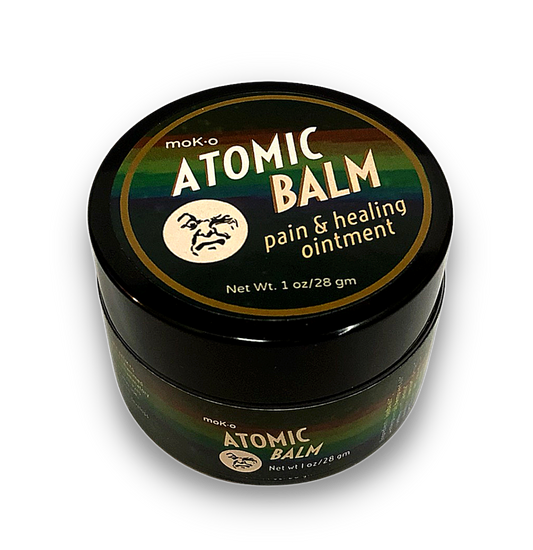Atomic Balm is part of the Comfortably Numb® family of pain relievers. This seriously effective pain relieving salve goes to work almost immeditely to combat joint pain and inflammation. Atomic Balm is a topical herbal infusion with arnica, calendula and other muscle relaxing herbs to ease pain and facilitate healing.