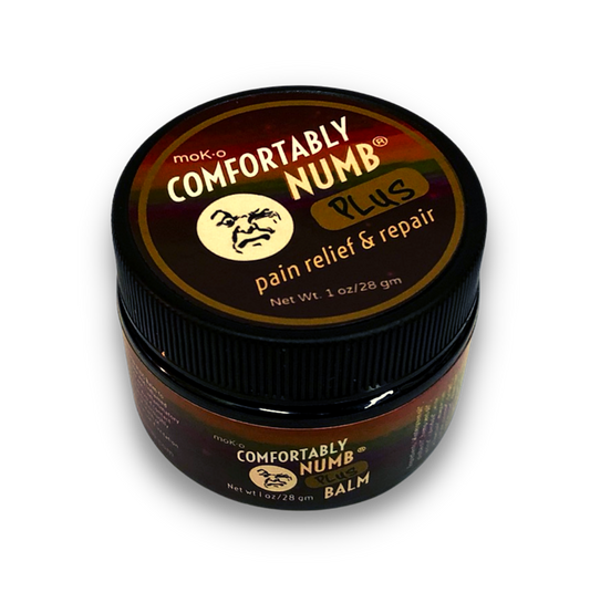 Meet the newest member of the family. This is a pain relieving salve which could be your new favorite.Comfortably Numb® PLUS take the power of the original and adds many herbs for cellular repair and magnesium for muscle relaxing. Amazing for bad backs, stiff necks, bum knees and shoulder pain.