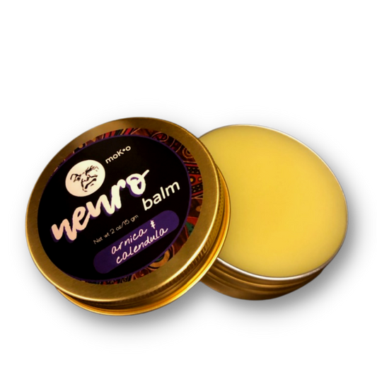 Neuro Balm uncapped for circulation and nerve issues in feet, hands and extremities. 